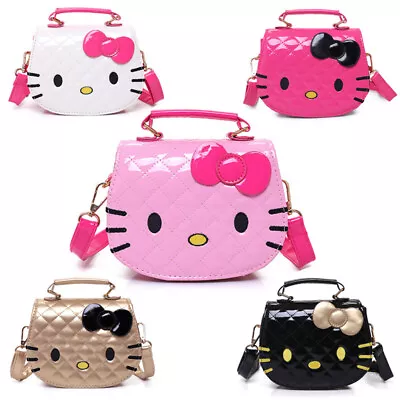 New Cute Hello Kitty Handbag Messenger Bag Girls Women Shoulder Bag Bowknot Gift • $32.78