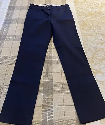 Mango Suit Trouser Navy Blue Cotton UK 6/8 EUR 34 • £12