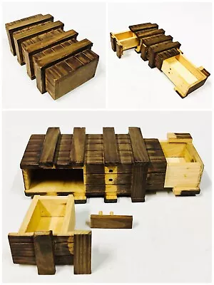 Magic Wooden Puzzle Box Drawer Secret Compartment Brain Game Teaser Idea Gift • $23.89