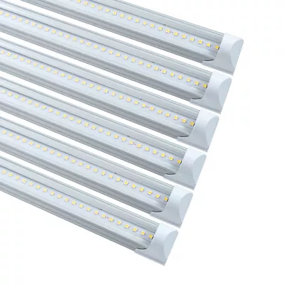 6 Pack 4FT T8 LED Shop Light Linkable Ceiling Tube Fixture 24W 6000K Clear • $59.98