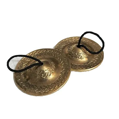 Timsha Bells High Frequency Brass Meditation Chimes Ivy Leaves • $16