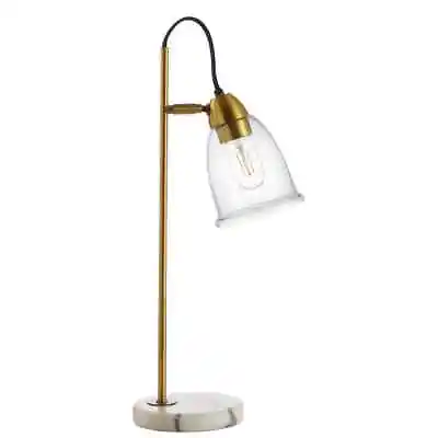 Safavieh Gibson Table Lamp-White/ Brass Gold/Clear • $39.99