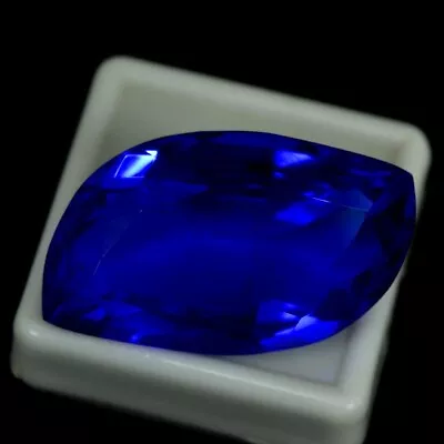 24.25 CT AAA Natural Transparent Blue Tanzanite Fancy Cut GIE Certified Gemstone • $0.99