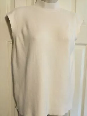 Misses Worthington Sleeveless Sweater Ivory Medium • $10