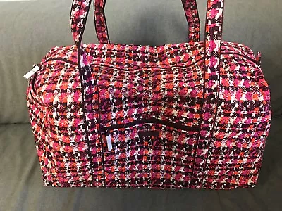 Vera Bradley Houndstooth Tweed Large Duffle Bag New With Tags #15460-113 • $69.95