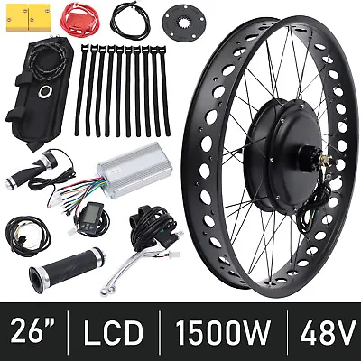 E-Bike Fat Tire Bicycle Rear Wheel Hub Motor Conversion Kit For 26  48V 1500W • $319