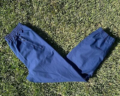 Eddie Bauer Ebtek Men's Gore-Tex Ski Snow Rain Pants Navy Blue Zip Pocket Size S • $29.99