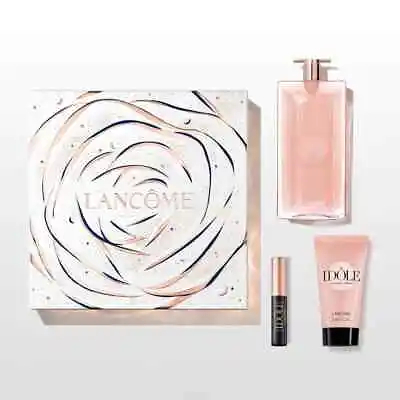 Lancome Idole 50ml EDP Spray 50ml Body Lotion  2.5ml Mascara Gift Set • £89