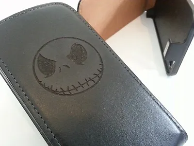 Samsung Galaxy Ace S5830 JACK SKELLINGTON Black Flip Phone Case Cover Skull Bone • £9.95