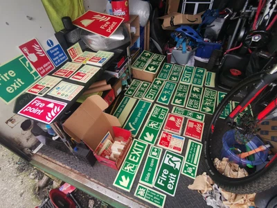 £1.20 • Buy Fire Exit Sign, Sticker - All Sizes & Materials - Emergency, Escape, Fire Drill