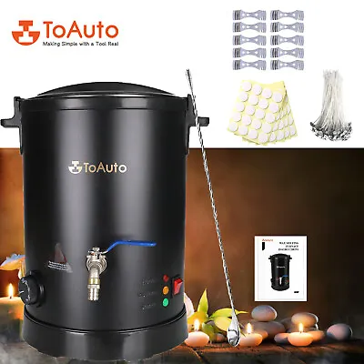 8L Electric Wax Melter Pot Melting Waxing Furnace Candle Making W/ Spout 30-100℃ • £104.30