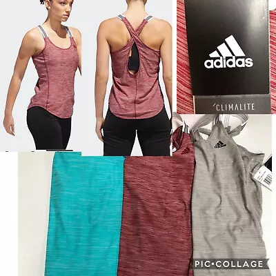 $19.99 • Buy Ladies ADIDAS Sports Exercise Tops For Gym, Racerback Shirt Fitness. Free Post