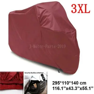 3XL Red Motorcycle Cover  For Kawasaki Vulcan VN 1700 Voyager Vaquero • $29.98