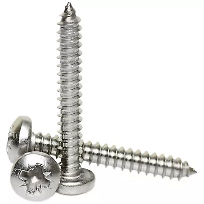 No 2 4 6 7 8 10 12 POZI PAN HEAD SELF TAPPERS A2 STAINLESS STEEL TAPPING SCREWS • £2.55