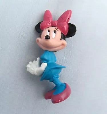 Disney Minnie Mouse Blue Dress Pink Bow Figure Figurine Birthday Cake Topper • $19.98