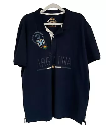 LA MARTINA Polo Shirt Organic Cotton Mens Size XL Blue Argentina Polo Club • $20