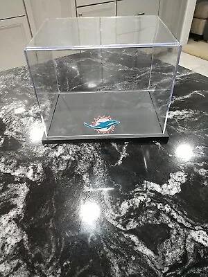 Miami Dolphins Logo Mini Helmet Display Case Protect Your Investment New  • $23