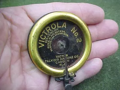 VINTAGE VICTOR TALKING MACHINE CO #2 REPRODUCER GOLD TONED VICTROLA PART Unteste • $64