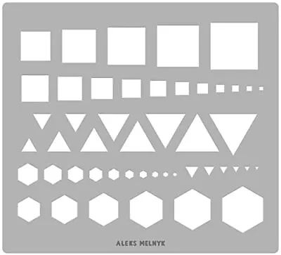 #207 Metal Triangle Template Square Stencil Triangle Master Art Hexagon Tool ... • $16.87