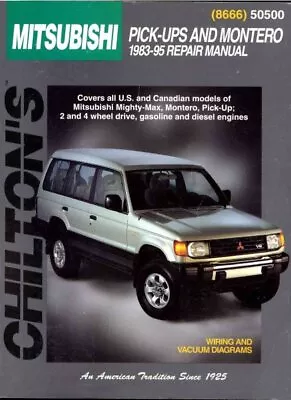 Chilton's Mitsubishi Pick-Ups And Montero 1983-95 Repair Manual Paperback By... • $20.99