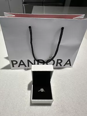 $55 • Buy Pandora Black Open Flower Ring