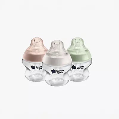 Tommee Tippee Baby Bottles 150ml Anti-Colic Valve Breast-Like Teat Pack Of 3 • £13.32