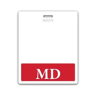 5 Pack - MD Badge Buddy Oversized Horizontal Extra Long ID Backer For Doctors • $15.99