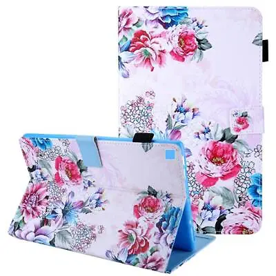 Case For IPad Mini 6 Samsung Galaxy Tab A SM-307 Cover Pocket Wallet Flowers • £1.74