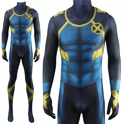 The Cyclops Jumpsuit Superhero X-Men Suit Cosplay Bodysuit Costume Halloween UK • £19.19