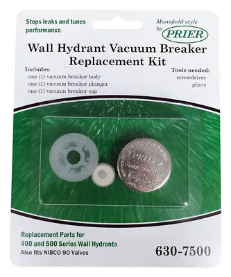 $13.50 • Buy Prier 630-7500 Heavy-Duty ABS Plastic Wall Hydrant Vacuum Breaker Repair Kit