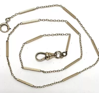 Vintage 15  14K Yellow Gold Watch Fob Chain With Dog Clip Clasp 3.07g • $750