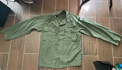 Vintage Vietnam 1st Pattern Utility Shirt US Army Cotton Sateen • $55