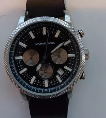 Michael Kors MK-8040 Chronograph Quartz Watch With Black Face • $39