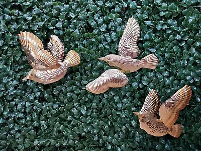 Homco Flying Birds Wall Art Decor Metal Gold Copper Toned Vtg Nature Cottage • $13.99