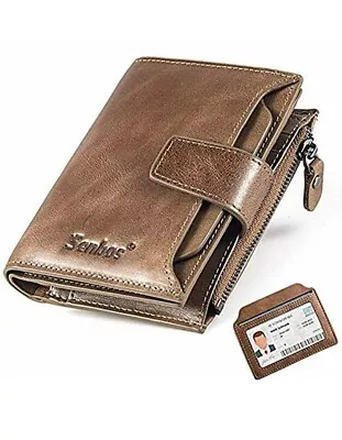 Senbos Wallet Mens RFID Blocking Genuine Leather Wallet For Men With 18 Credit  • £29.99