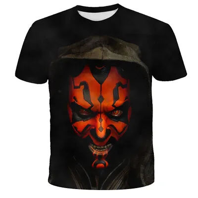 $15.95 • Buy T Shirt Star Wars Darth Maul Yoda Movie Film Graphic Double Sided Size L M S