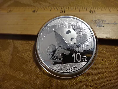 2016 China Panda 30 Grams Silver Coin In Capsule - Free S&H USA • $37.99