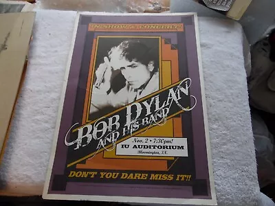 Bob Dylan & Band 2009 IU Auditorium Bloomington IN. Original Concert Poster • $29.99