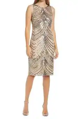 VINCE CAMUTO Sequin Sleeveless Sheath Dress Size 4 $348 • $60.73