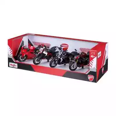 Maisto 1:12 Scale Highly Detailed Motorcycles: Ducati 4 Pack (6+ Years) • £48.99