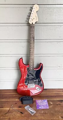 Squier Fender Affinity HSS Stratocaster Electric Guitar Red W/ Black Pickguard • $142.50