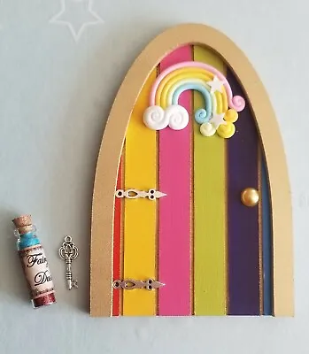 Handmade Rainbow Fairy Door Rainbow Fairy Dust   Magic Key • £8