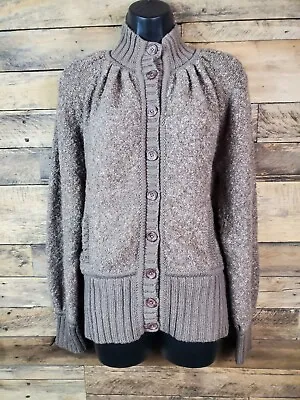 Moda International Sweater Cardigan Brown Women Medium Chest 39  Length 24  • $19.99