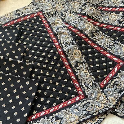 Vera Bradley Retired Classic Black Reversible Set 4 Placemats & 4 Napkins • $50