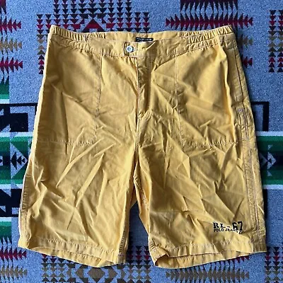 Vintage Polo Jeans Co RL-67 Men’s Size XL Shorts Baggy Boating Sailing Yellow B9 • $32.95