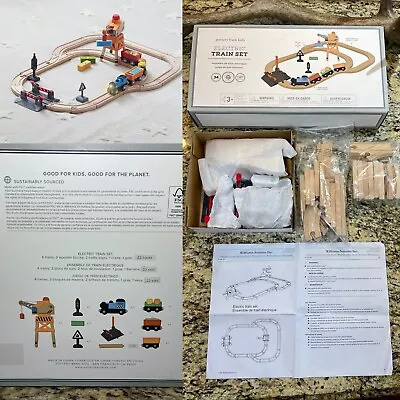 Pottery Barn Kids Wooden Electric Train Set Toy NEW • $99.40