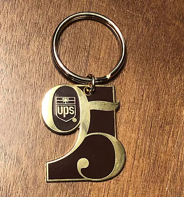 UPS 95th Anniversary Gold Brass Metal Advertising Promo Keychain Key Ring VTG • $3.33