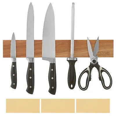 VEVOR 16  Magnetic Knife Storage Holder Wall Mount Knife Strip Acacia Wood • $19.59