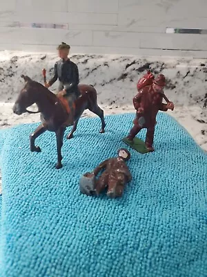 Vintage Lead Metal Painted O (?) Scale Model Train People Hobo Man Equestrian • $9.95