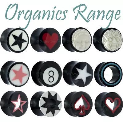 £6.19 • Buy 1 X Horn Plug Ear Flesh Tunnel Organics Or Wood For Stretched Stretcher Gauge UK
